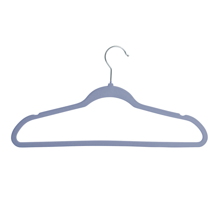 Honey Can Do Cobalt Slim-Profile Non-Slip Velvet Hangers (25-Pack)