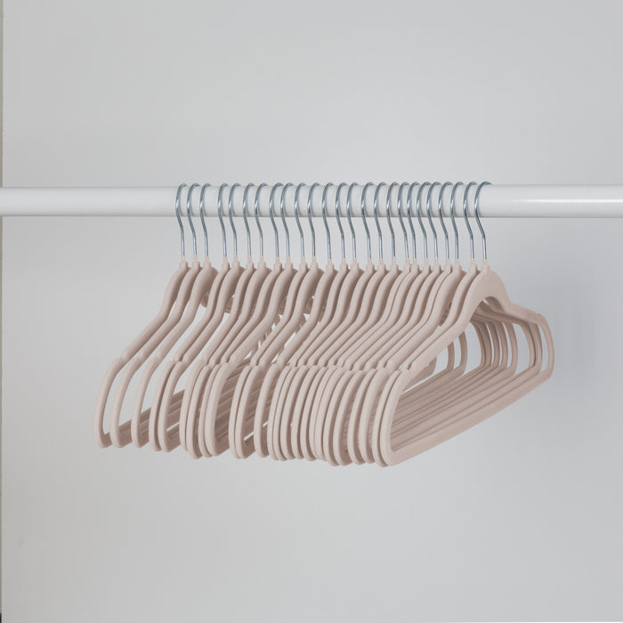 Honey Can Do Dusty Pink Slim-Profile Non-Slip Velvet Hangers