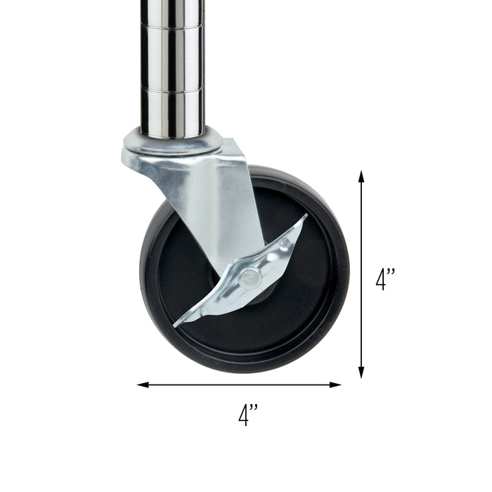 Honey Can Do Easy-Roll Shelving Unit Casters (Set Of 4)