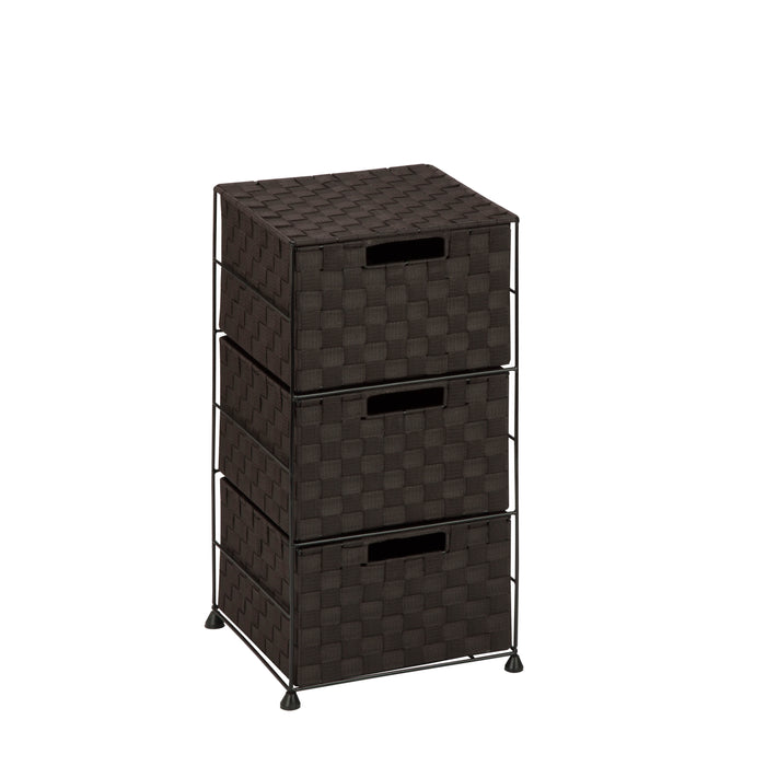 Honey Can Do Espresso Narrow 3-Drawer Storage Chest