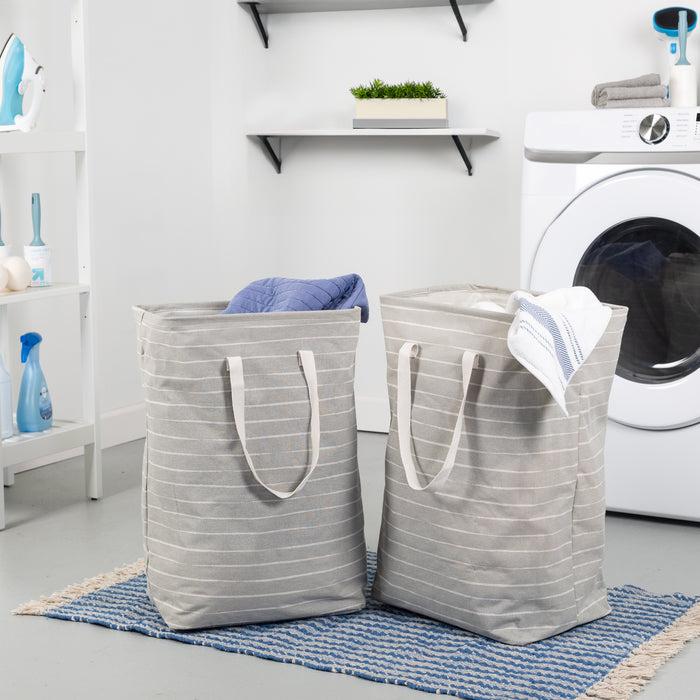 Honey Can Do Foldable Fabric Laundry Hampers With Handles (Set Of 2)
