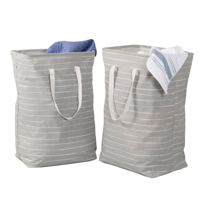honey can do Foldable Fabric Laundry Hampers with Handles (Set of 2)