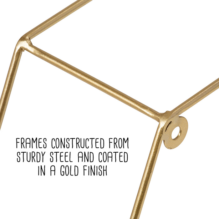 Honey Can Do Gold/Natural Decorative Metal Wall Shelves (Set Of 2)