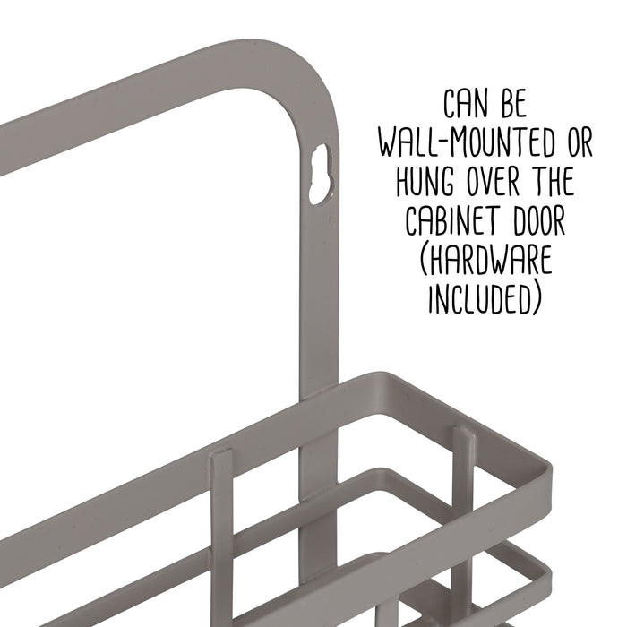 Honey Can Do Gray 2-Tier Modern Over-the-Door Spice Rack
