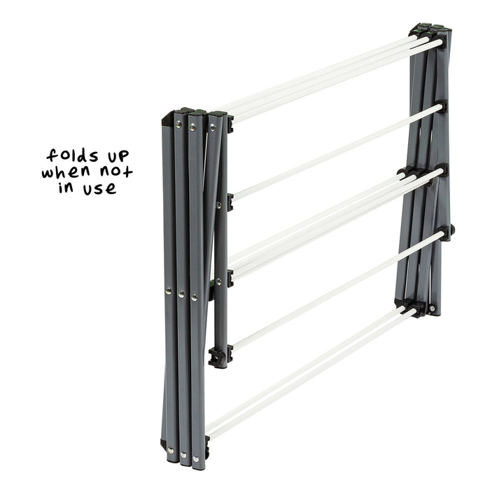 Honey Can Do Gray 3-Tier Folding Accordion Clothes Drying Rack