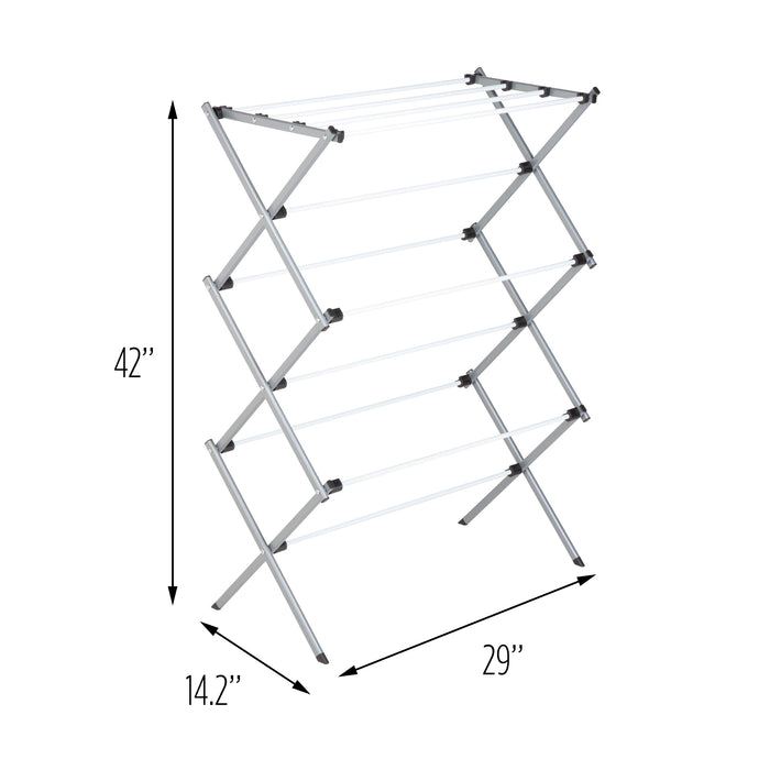 Honey Can Do Gray 3-Tier Folding Accordion Clothes Drying Rack