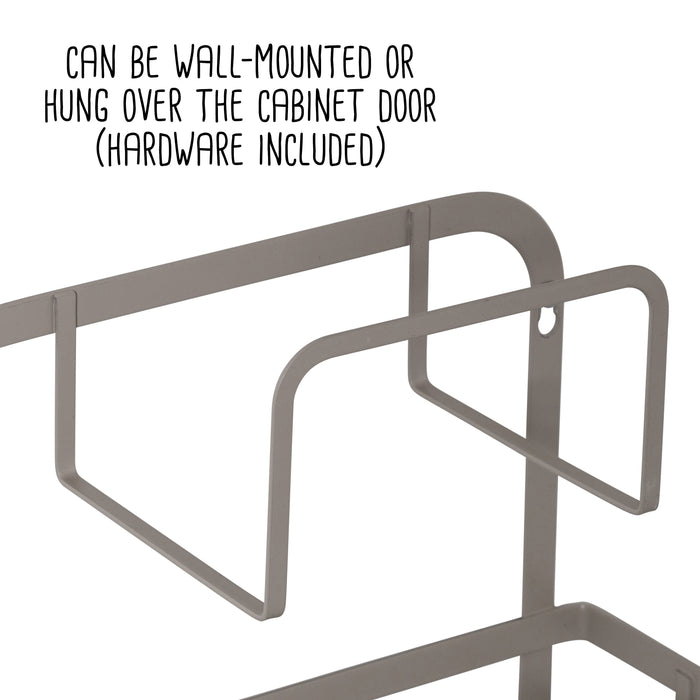 Honey Can Do Gray 3-Tier Over-the-Door Kitchen Organizer With Hooks