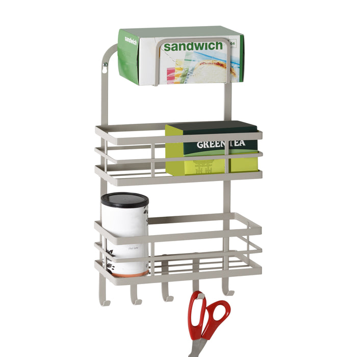 Honey Can Do Gray 3-Tier Over-the-Door Kitchen Organizer With Hooks
