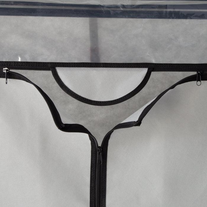 Honey Can Do Gray 36-Inch Wide Double Door Portable Wardrobe Closet