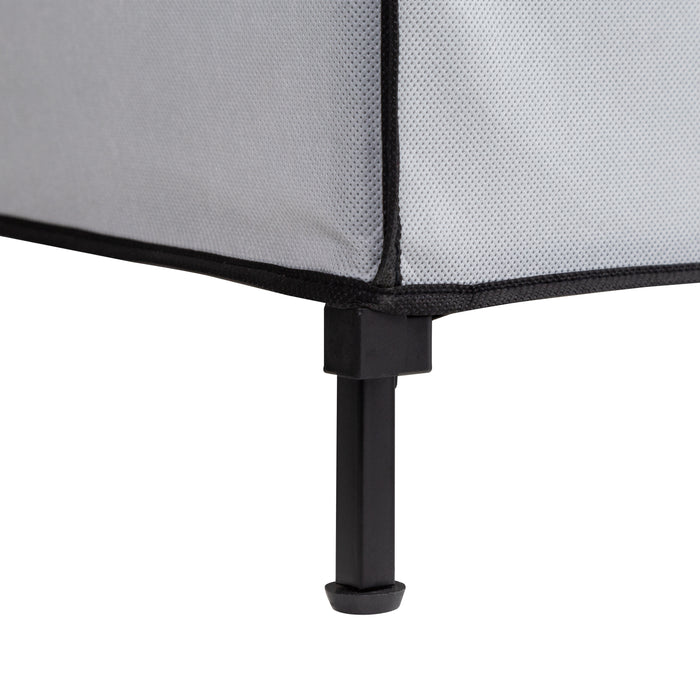 Honey Can Do Gray 60-Inch Wide Double Door Portable Wardrobe Closet