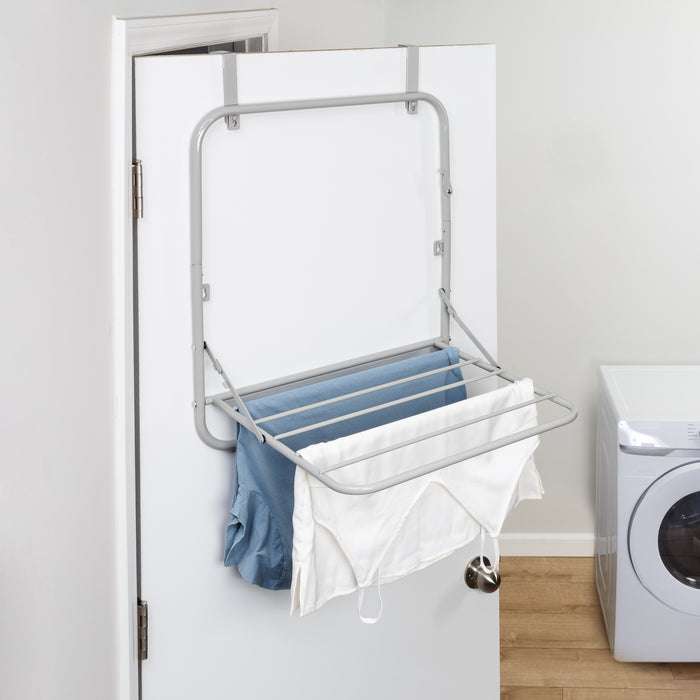 Honey Can Do Gray Over-the-Door Or Wall Mount Folding Drying Rack