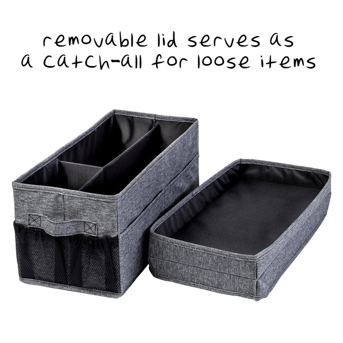 Honey Can Do Gray Polyester Folding Back Seat Car Organizer