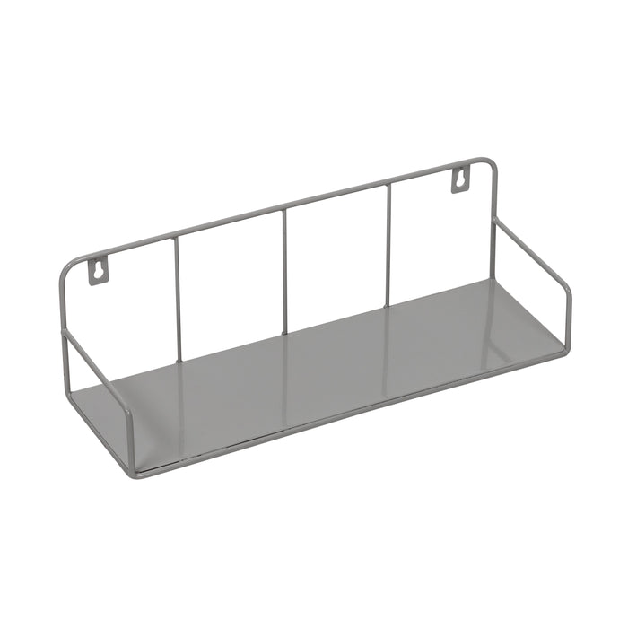 Honey Can Do Gray Small Metal Floating Accent Shelf
