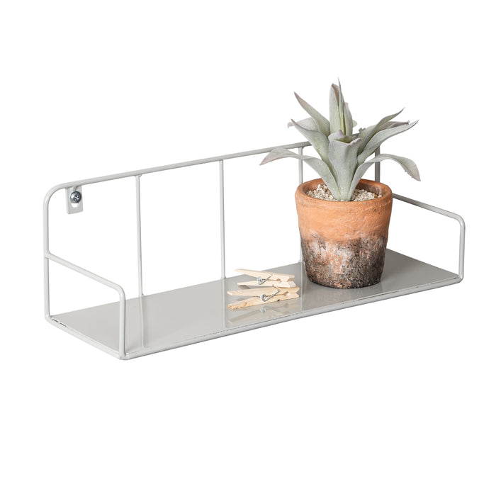 honey can do Gray Small Metal Floating Accent Shelf