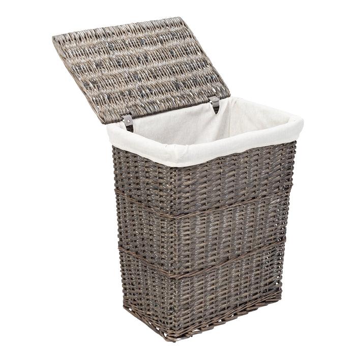 Honey Can Do Gray Split Willow 7-Piece Woven Storage Basket Set