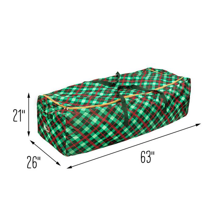 Honey Can Do Green Plaid Rolling Tree Storage Bag (Up To 10 Feet)