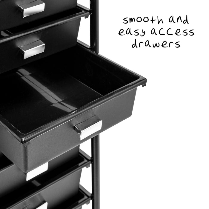 Honey Can Do Black 10-Drawer Rolling Storage Cart