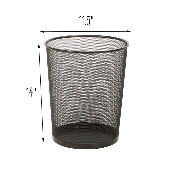 Honey Can Do Black 18L Small Wire Mesh Trash Can