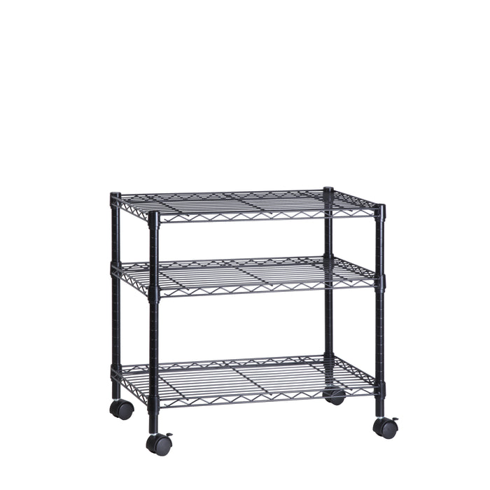 Honey Can Do Black 3-Tier Media Cart