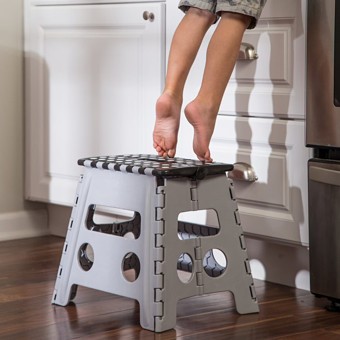 Honey Can Do Black/Gray Folding Step Stool