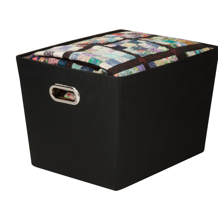 Honey Can Do Black Large Storage Bin With Handles