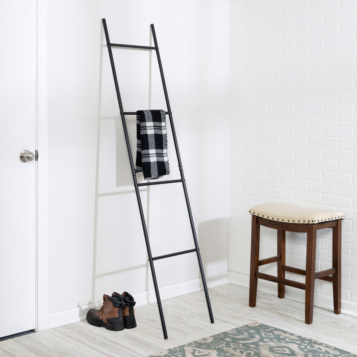 Honey Can Do Black Leaning Ladder Rack