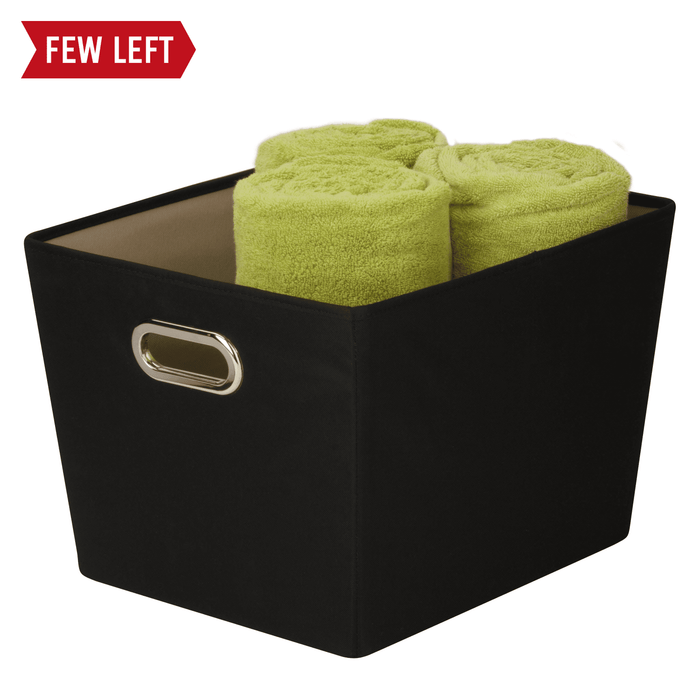 honey can do Black Medium Storage Bin with Handles
