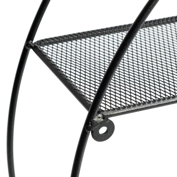 Honey Can Do Black Modern Circular Wall Shelf