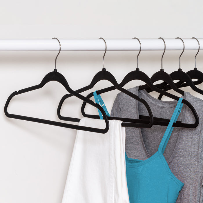 Honey Can Do Black Rubber Space-Saving Hangers