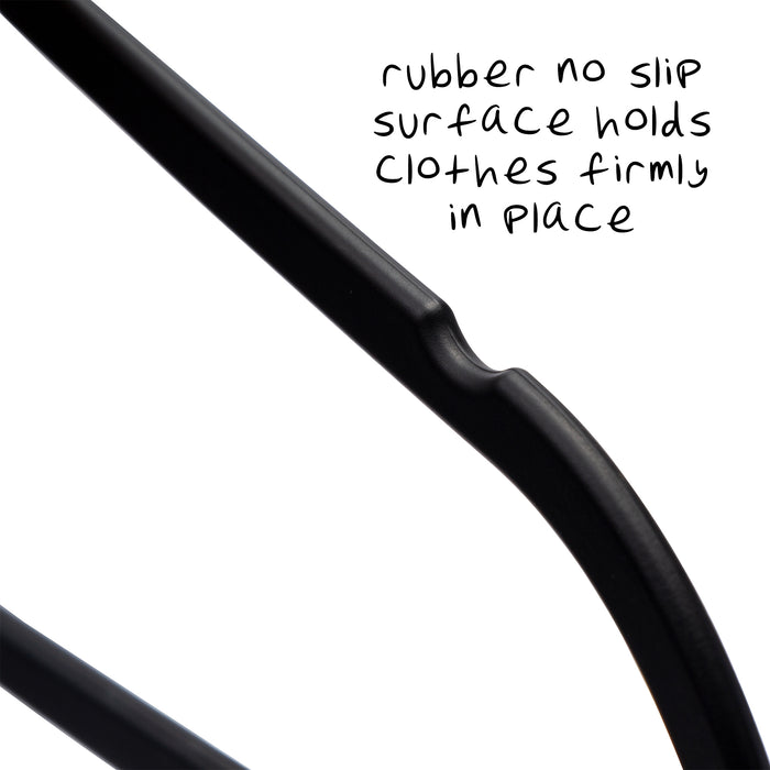 Honey Can Do Black Rubber Space-Saving Hangers
