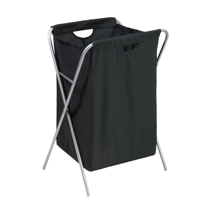 Honey Can Do Black/Silver X-Frame Folding Hamper