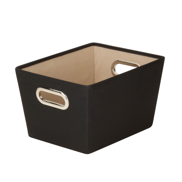 Honey Can Do Black Small Storage Bin With Handles