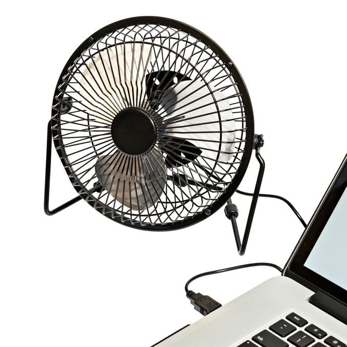 Honey Can Do Black Small USB Desk Fan