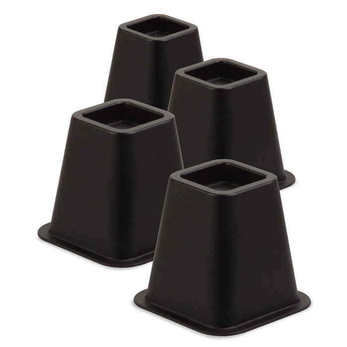 Honey Can Do Black Square Bed Risers (Set Of 4)