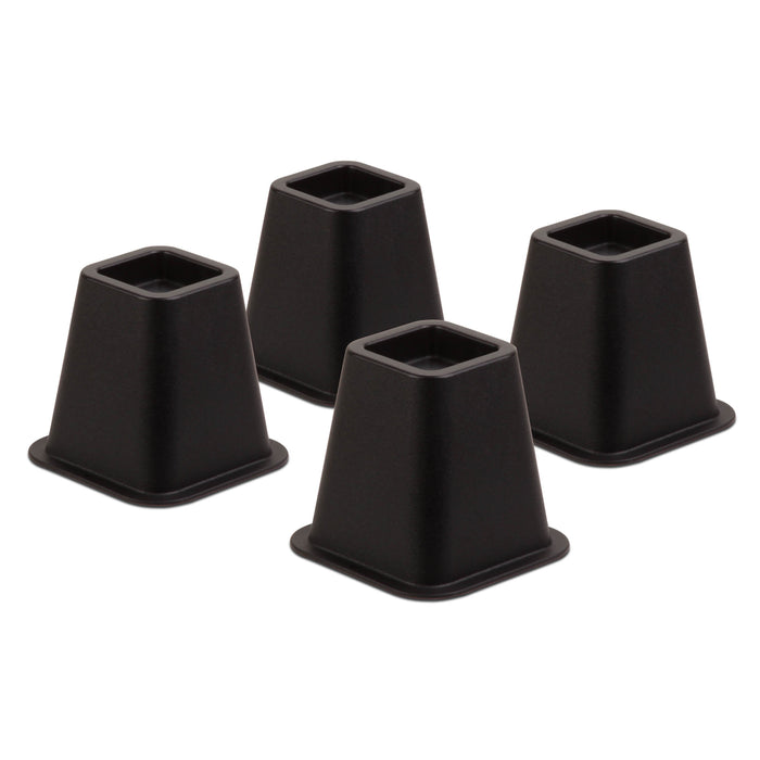 honey can do Black Square Bed Risers (Set of 4)