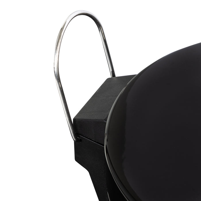 Honey Can Do Black Steel 12L Round Step Trash Can