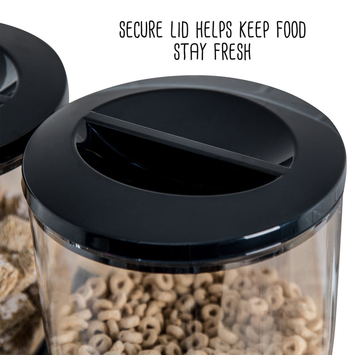 Honey Can Do Black Zevro Double Cereal Dispenser