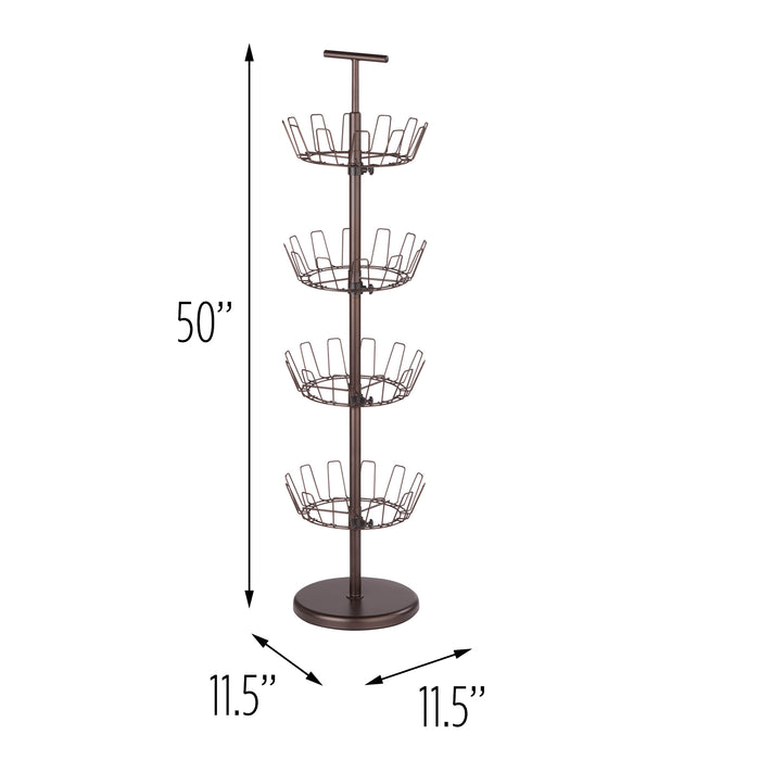 Honey Can Do Bronze 4-Tier Revolving Shoe Tree