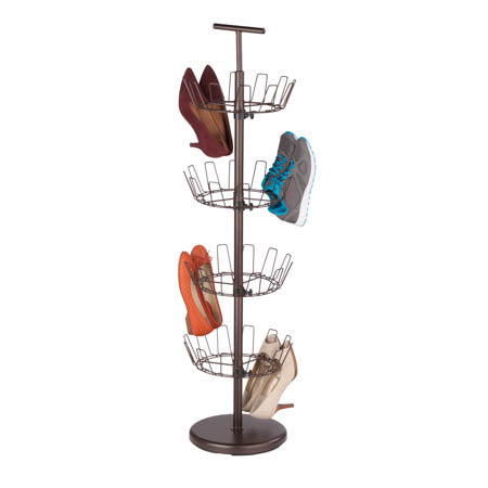 honey can do Bronze 4-Tier Revolving Shoe Tree