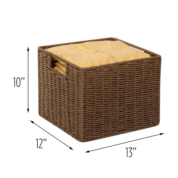 Honey Can Do Brown Paper Rope Storage Crate