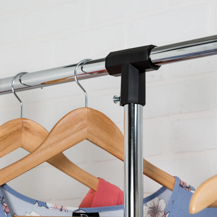 Honey Can Do Chrome 2-Tier Rolling Clothes Rack