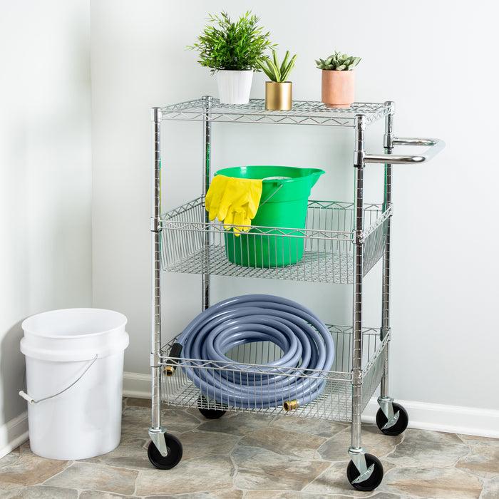 Honey Can Do Chrome 3-Shelf Rolling Utility Cart