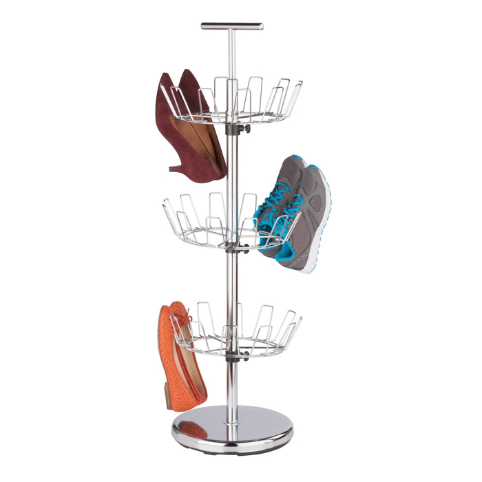 honey can do Chrome 3-Tier Revolving Shoe Tree