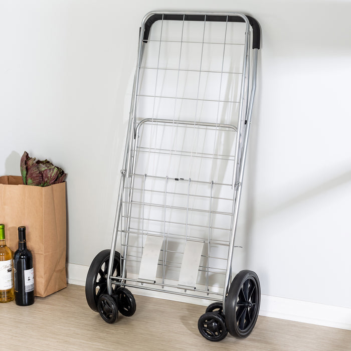 Honey Can Do Chrome 4-Wheel Folding Utility Cart