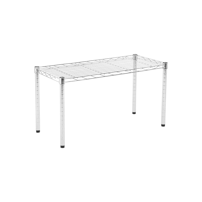 Honey Can Do Chrome Small Adjustable Wire Table