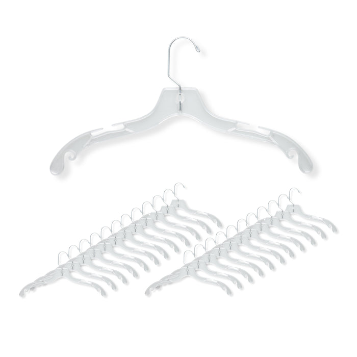 Honey Can Do Clear Plastic Shirt Hangers (24-Pack)