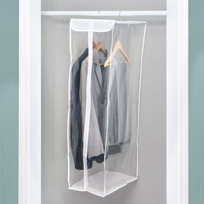 Honey Can Do Clear/White Short Garment Storage Bag