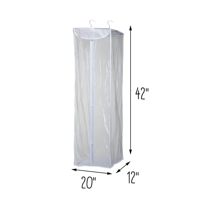 Honey Can Do Clear/White Short Garment Storage Bag
