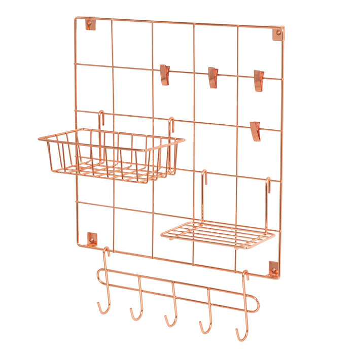 Honey Can Do Copper 8-Piece Wire Wall Grid Set