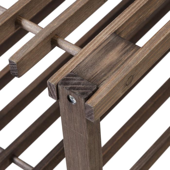 Honey Can Do Espresso 2-Tier Wood Shoe Rack